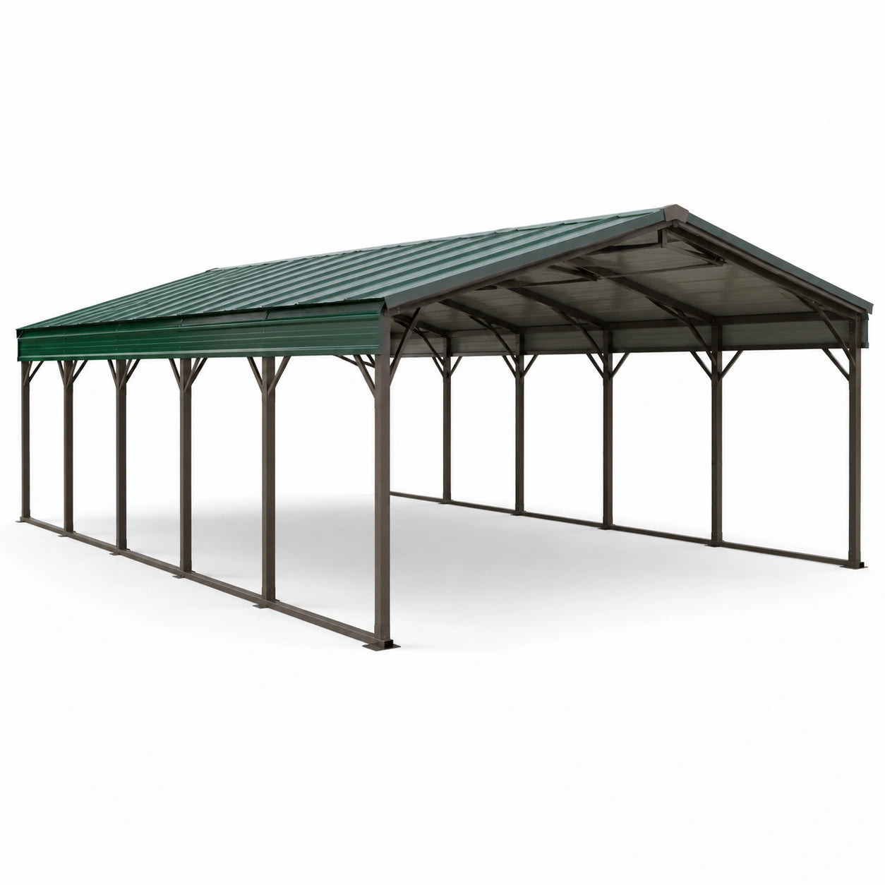 Carport Stahl Polycarbonat Grün 600x300cm