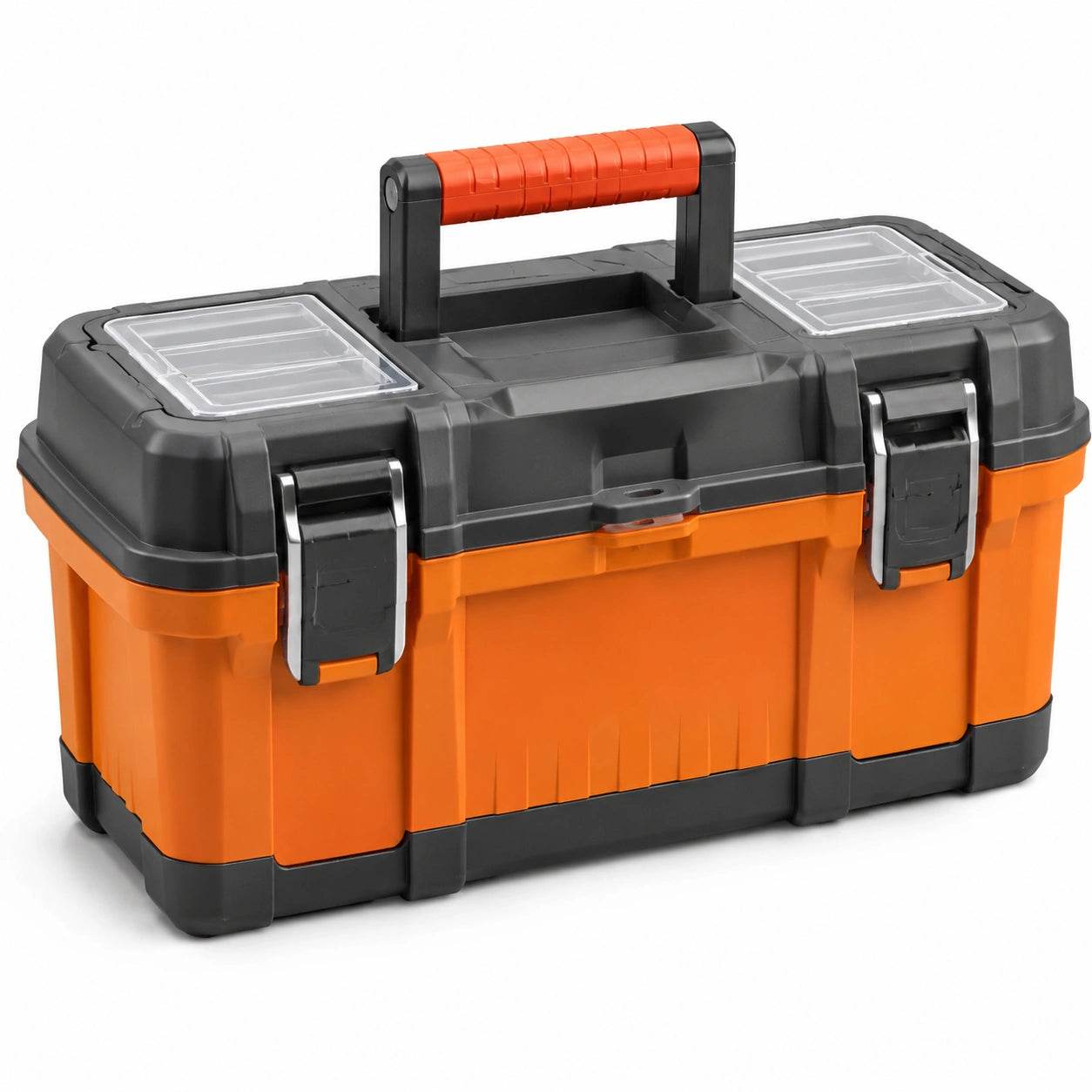 Werkzeugkiste Kunststoff ABS 550x270x280 mm Orange/Schwarz